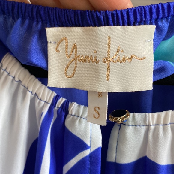 Anthropologie 🔥 Yumi Kim Blue Floral Shirt Tip Sz S - Picture 5 of 8